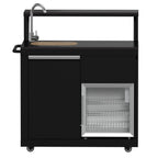 Forno All’Aperto 62,600 BTU BBQ, 3 Stainless Steel Burners, Infrared Burners, Sink Module, Black Sintered Stone Countertops, Bar and Beverage Center