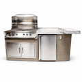 St. John Outdoor Kitchen Island with 32" Grill, Fridge & Bar Seating
