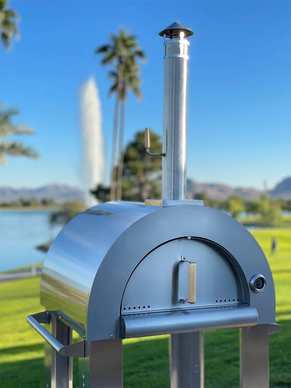 Kokomo Grills 32-Inch Stainless Steel Wood-Fired Pizza Oven