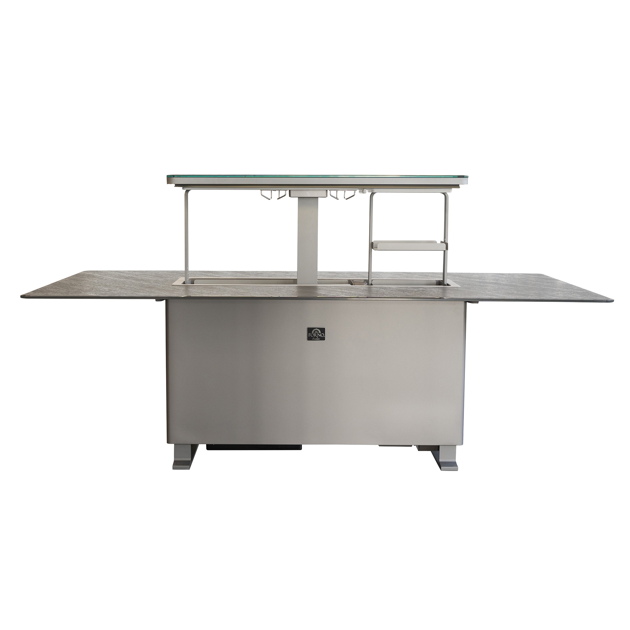 Cinetico Smart Dining Table, Sandstone Black, 5.3 cu.ft fridge and freezer with Bluetooth control