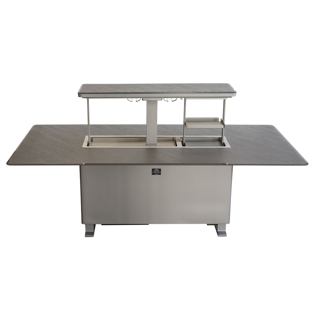 Cinetico Smart Dining Table, Sandstone Black, 5.3 cu.ft fridge and freezer with Bluetooth control