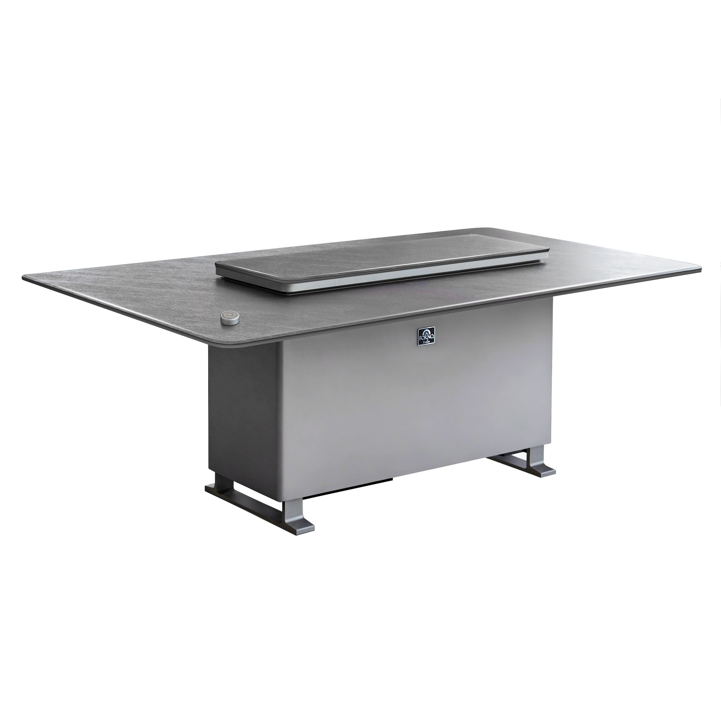 Cinetico Smart Dining Table, Sandstone Black, 5.3 cu.ft fridge and freezer with Bluetooth control