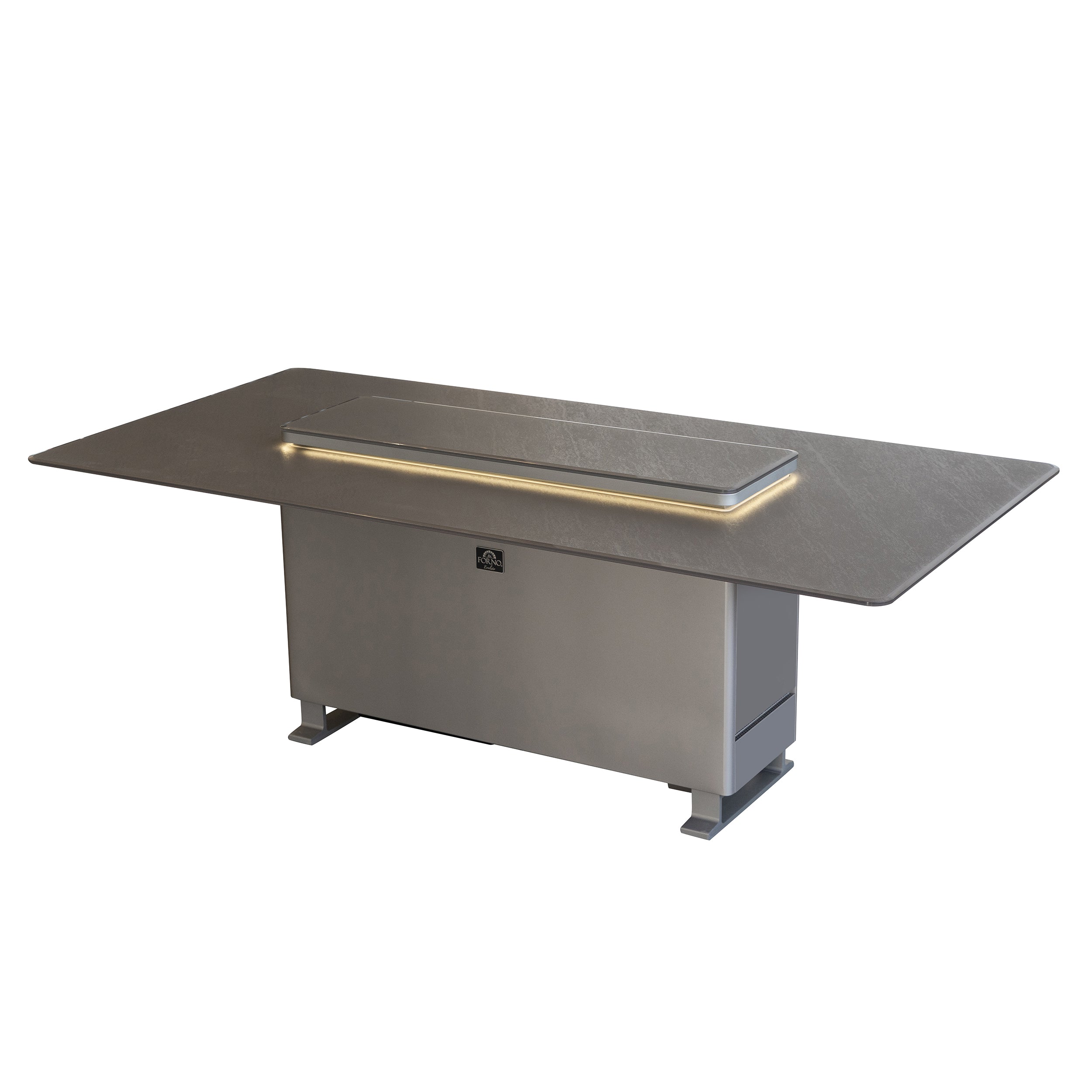 Cinetico Smart Dining Table, Sandstone Black, 5.3 cu.ft fridge and freezer with Bluetooth control